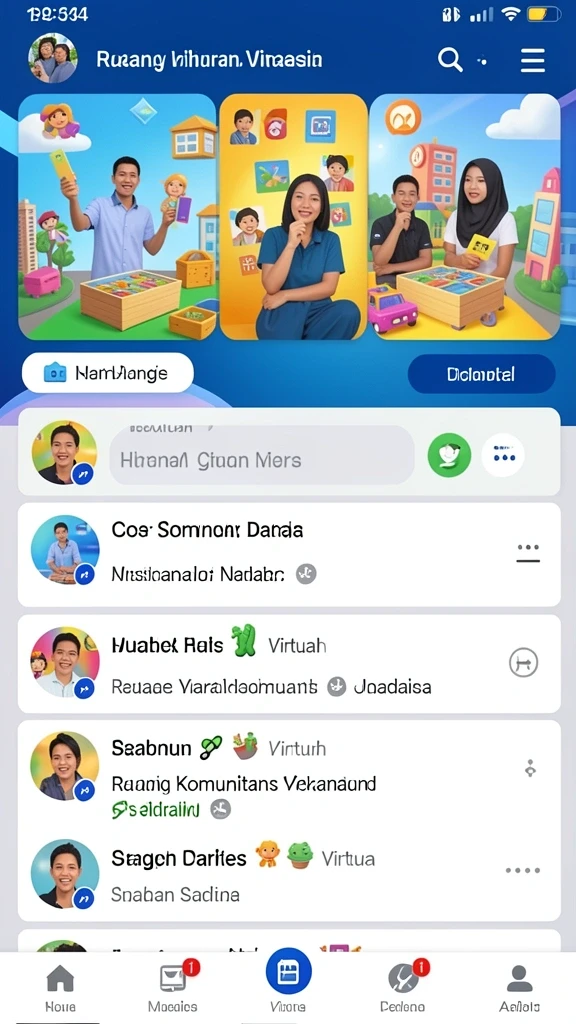 Tampilan awal permainan yang menarik dan penuh warna.