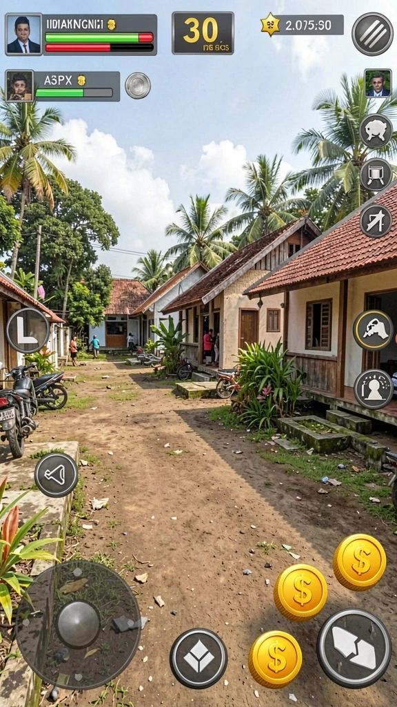 Visual menarik menunjukkan karakter dalam aksi seru.