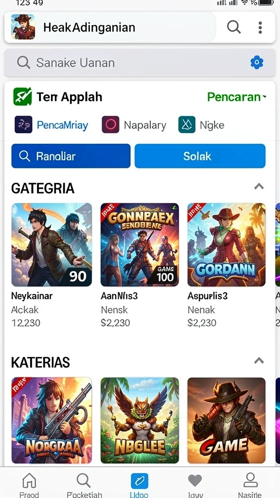 Screenshot menampilkan karakter utama dalam action.