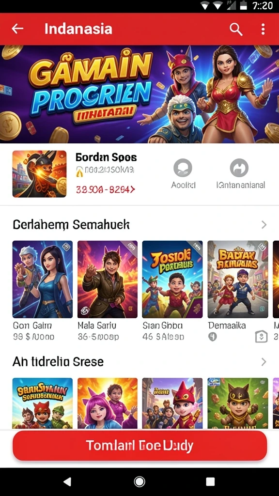 Tampilan awal GIGA33 yang menarik dan penuh warna.
