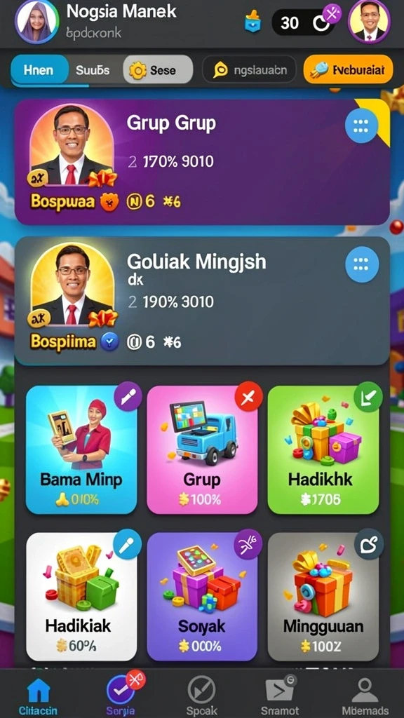 Screenshot dari mini-game menarik yang tersedia di LUCKYDF.