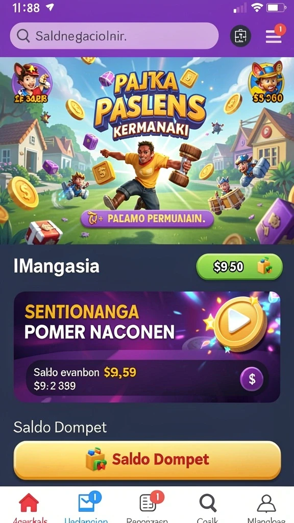 Tantangan menarik di setiap level permainan.