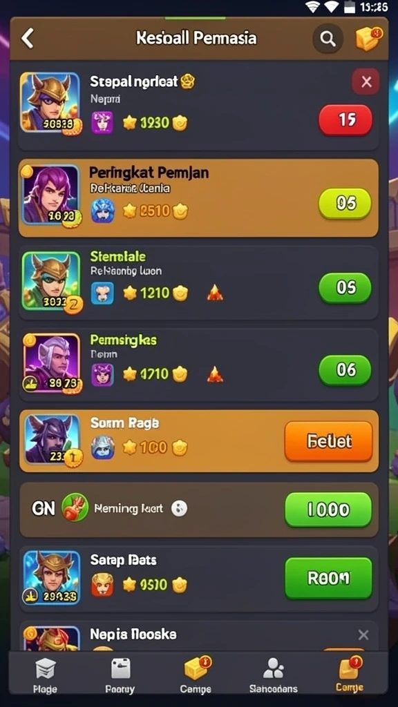Screenshot menampilkan karakter unik yang bisa dipilih di RPLOOT.