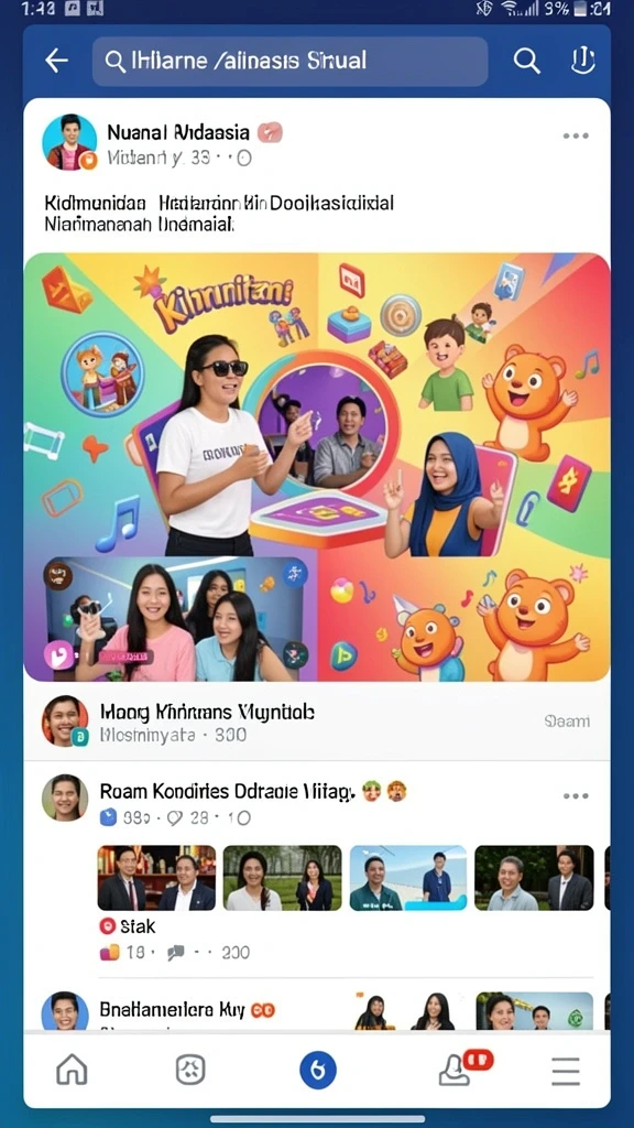 Ilustrasi dunia game yang indah dan penuh detail.