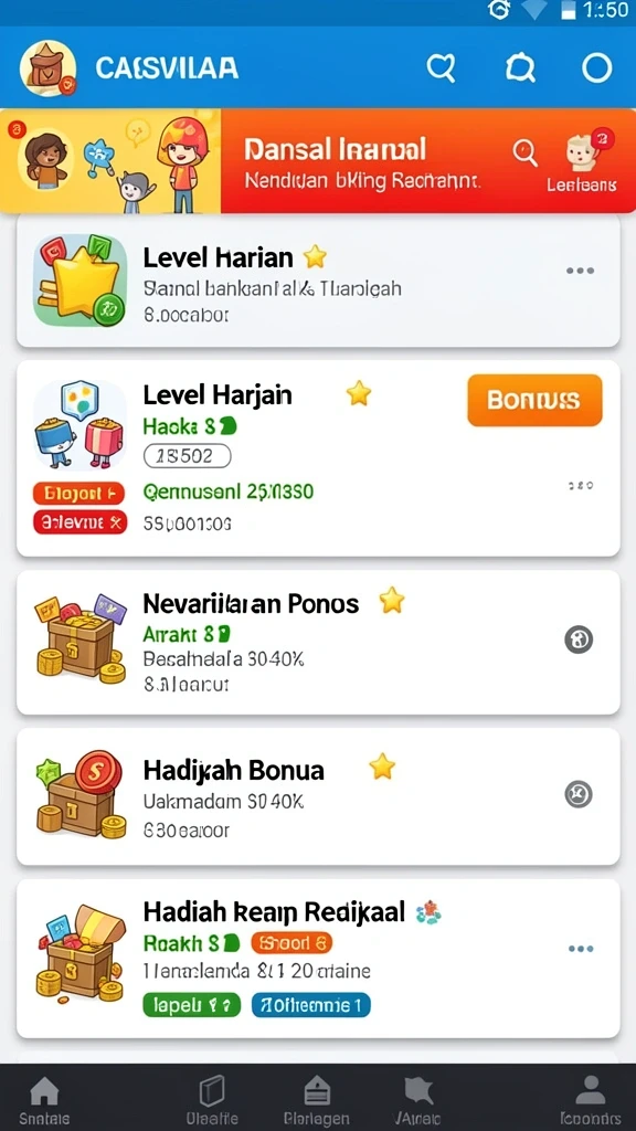 Bonus harian yang menguntungkan untuk pemain setia.