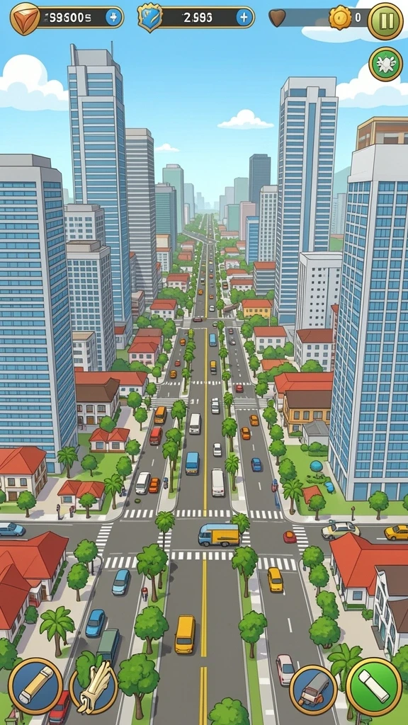 Tampilan karakter utama yang menawan.